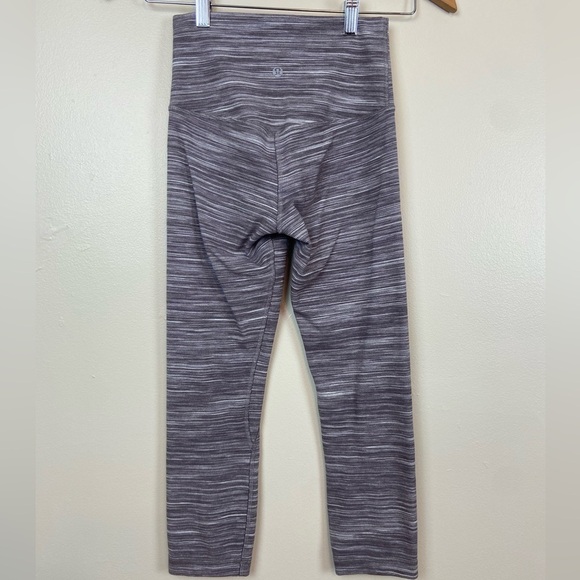 Lululemon Align Crop *21" Mini Space Dye Herringbone Jacquard Heathered Size 4 - Picture 8 of 11